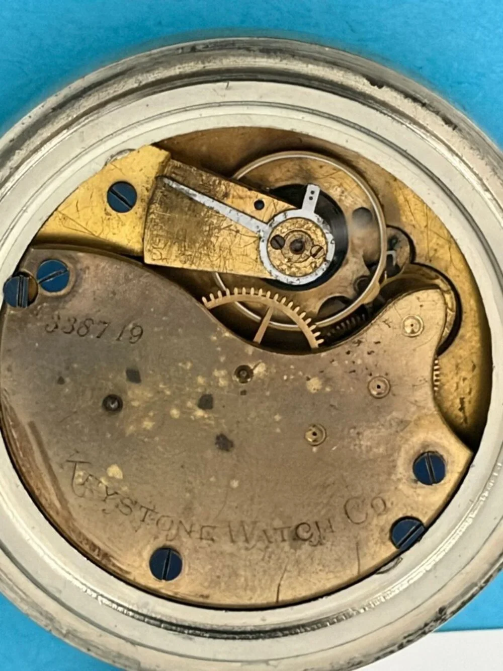 1857 E. Howard & Co Pocket Watch 15J Keystone Silverode Case 4 parts / repair